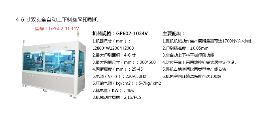 4-6寸雙頭（tóu）全自動上下料絲網印刷機